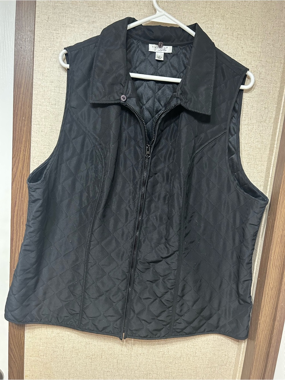 Kim Rogers Black Quilted Sleeveless Vest